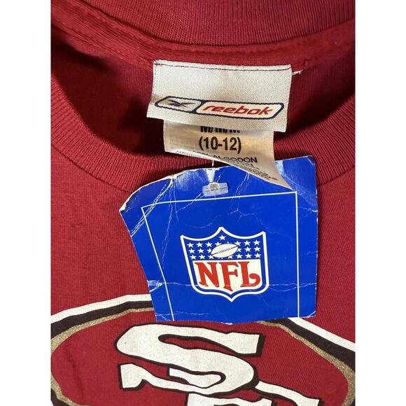 San Francisco 49ers Reebok Shirt Red Logo Youth Size 10-12 NWT - Picture 2 of 4
